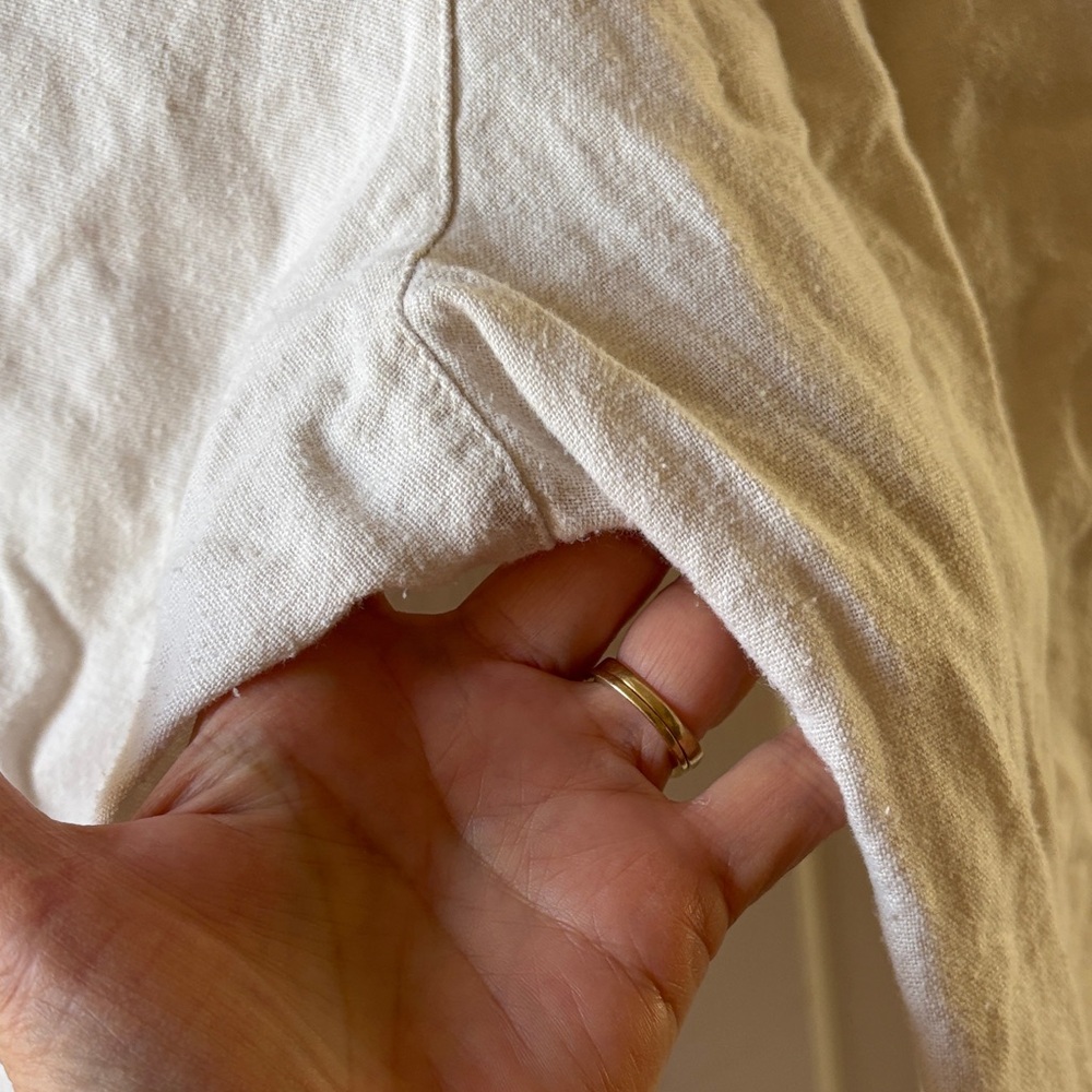 Old Navy Cream Wide Leg Pants linen material - Picture 8 of 8